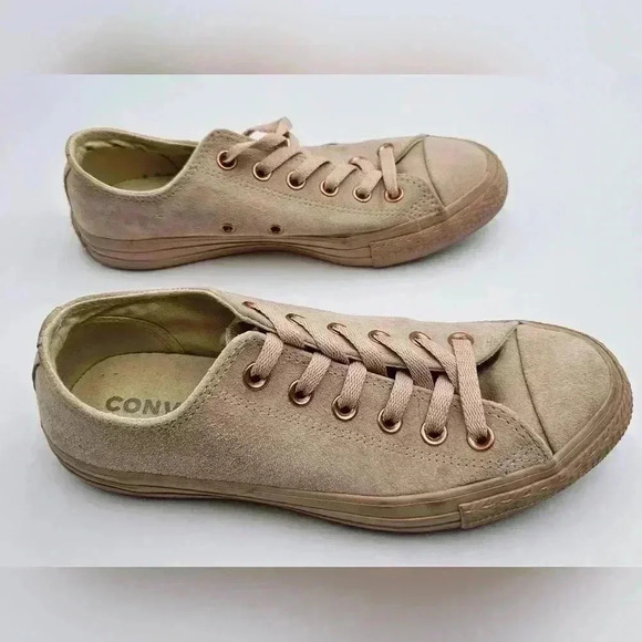 Converse Chuck Taylor Rose Gold Suede All Star Low Mens 6/Womens 8 - Picture 3 of 6